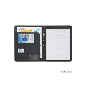 Branded Eclipse Bonded Leather Portfolio Black
