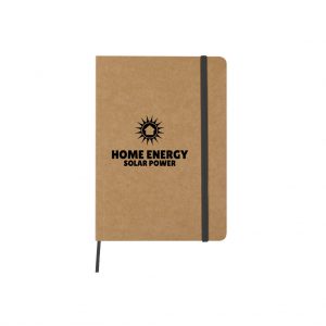 Branded Eco Inspired Strap Notebook NaturalBlue