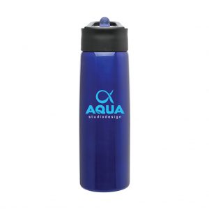 Branded 24 oz h2go Hydra Blue