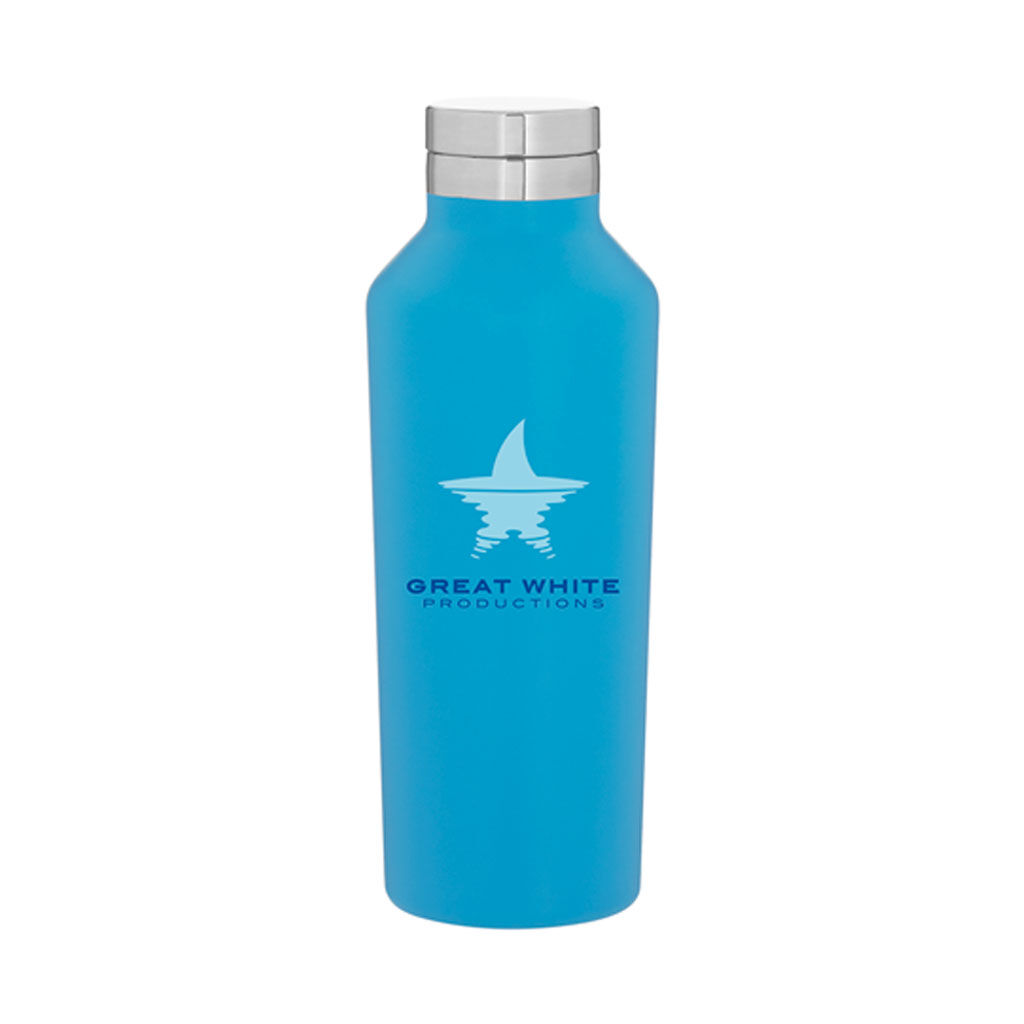 Branded 20.9 oz h2go Manhattan Matte Aqua