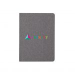 Custom Branded Heathered Padfolio - Navy Blue