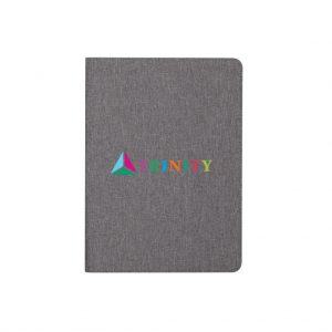 Branded Heathered Padfolio Navy Blue