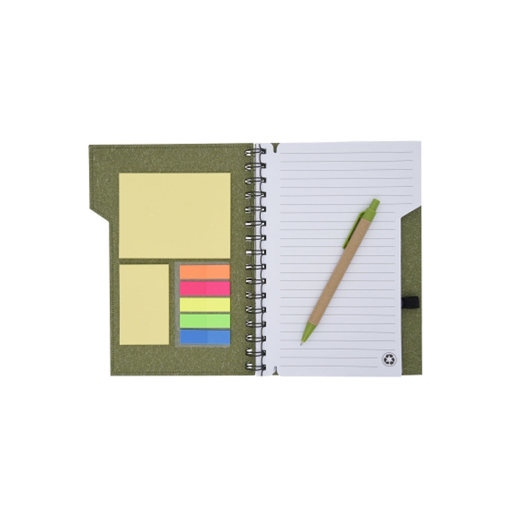 Custom Branded Inspire Spiral Notebook - Green