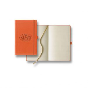 Branded Ivory Dots Medium Journal Orange