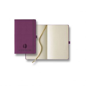 Branded Ivory Dots Medium Journal Purple