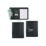 Custom Branded Leather Look Zippered Portfolio