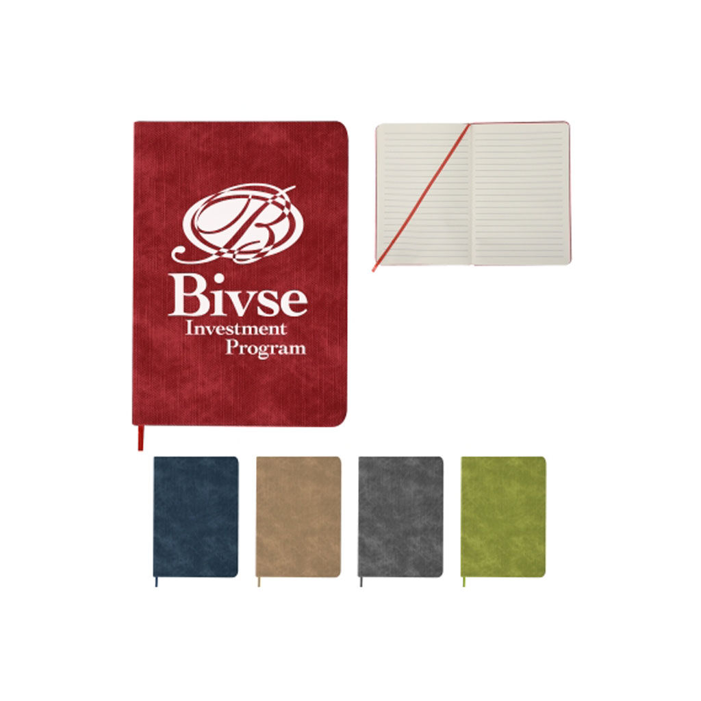 Custom Branded Marble Tie-Dye Notebook - Lime Green