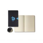 Branded Medium Ivory Notch Journal BlackBlue