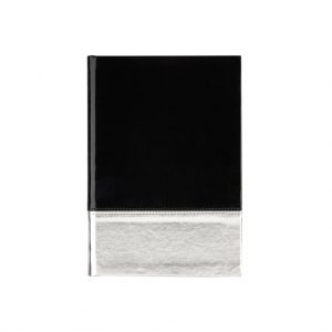 Branded Metallic Two-Tone Journal BlackSilver
