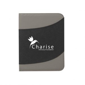 Branded Non-Woven Bubble Padfolio Gray