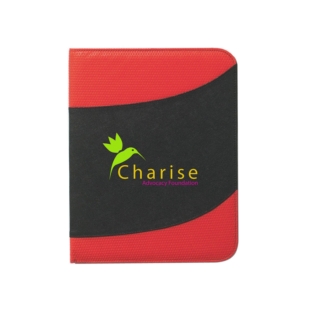 Custom Branded Non-Woven Bubble Padfolio - Royal Blue