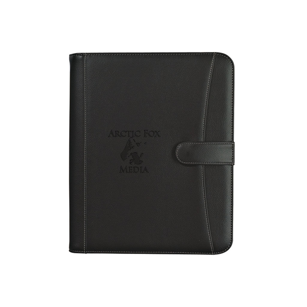 Custom Branded Pebble Grain Zippered Portfolio