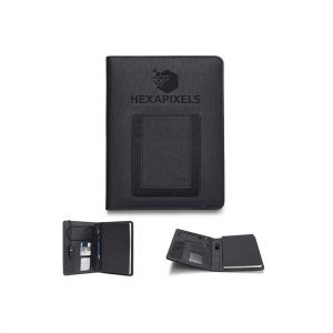 Branded Roma Wireless Power Charger Refillable Journal Black