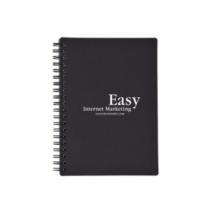 Branded Rubbery Spiral Notebook Blue