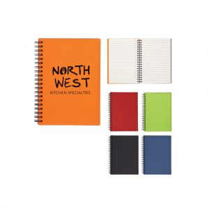 Branded Rubbery Spiral Notebook Orange