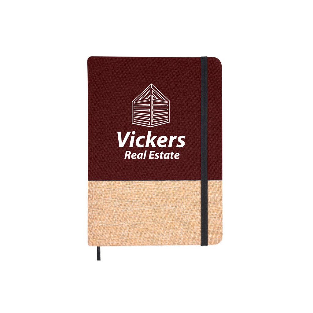 Custom Branded Sahara Journal - Natural Navy Blue