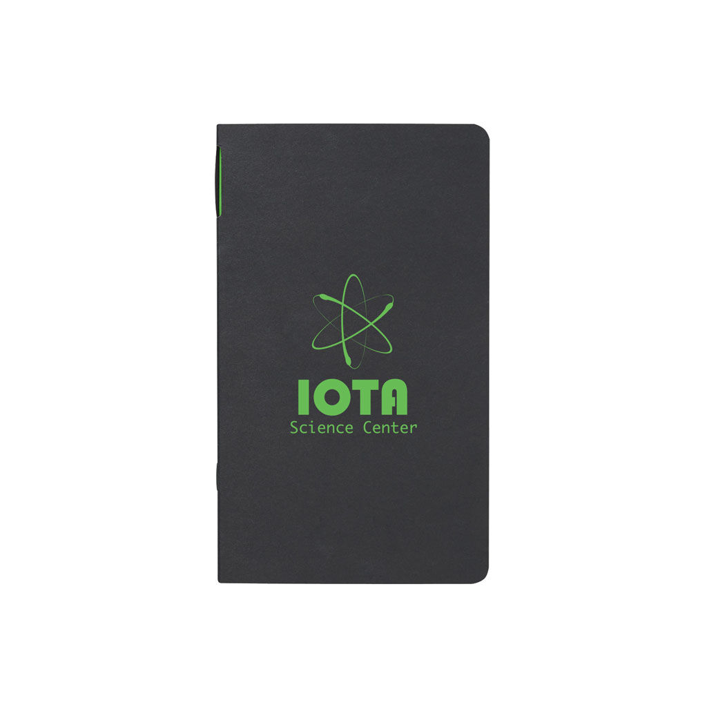 Custom Branded Script Notebook - BlackLimeGreen