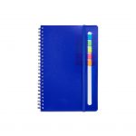 Custom Branded Semester Spiral Notebook with Sticky Flags - Blue