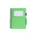 Custom Branded Spiral Notebook with ID Window - Lime Green