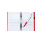 Branded Spiral Notebook with ID Window Red