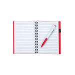 Custom Branded Spiral Notebook with ID Window - Red