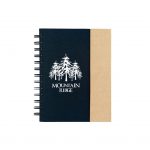 Custom Branded Spiral Notebook with Sticky Notes and Flags - Black