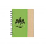 Custom Branded Spiral Notebook with Sticky Notes and Flags - Red