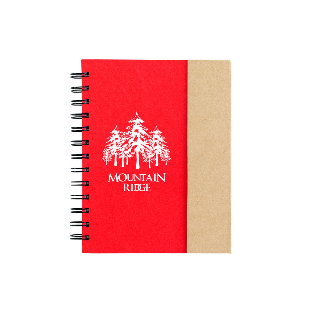 Custom Branded Spiral Notebook with Sticky Notes and Flags