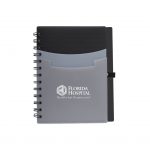 Custom Branded Tri Pocket Notebook - Black