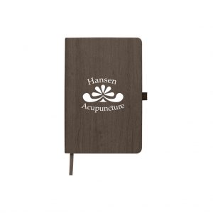 Branded Woodgrain Look Notebook Dark Brown