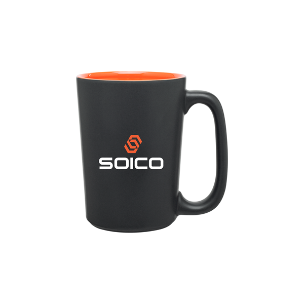 Branded 12 oz Rocca Black Orange