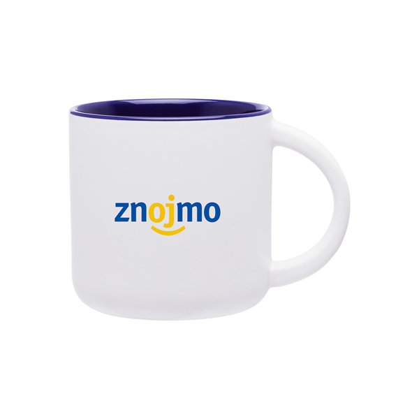 Custom Branded 14 oz Minolo White - Cobalt Blue