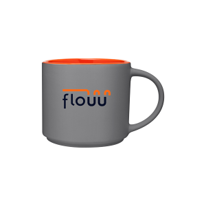 Branded 16 oz Monaco Gray Orange