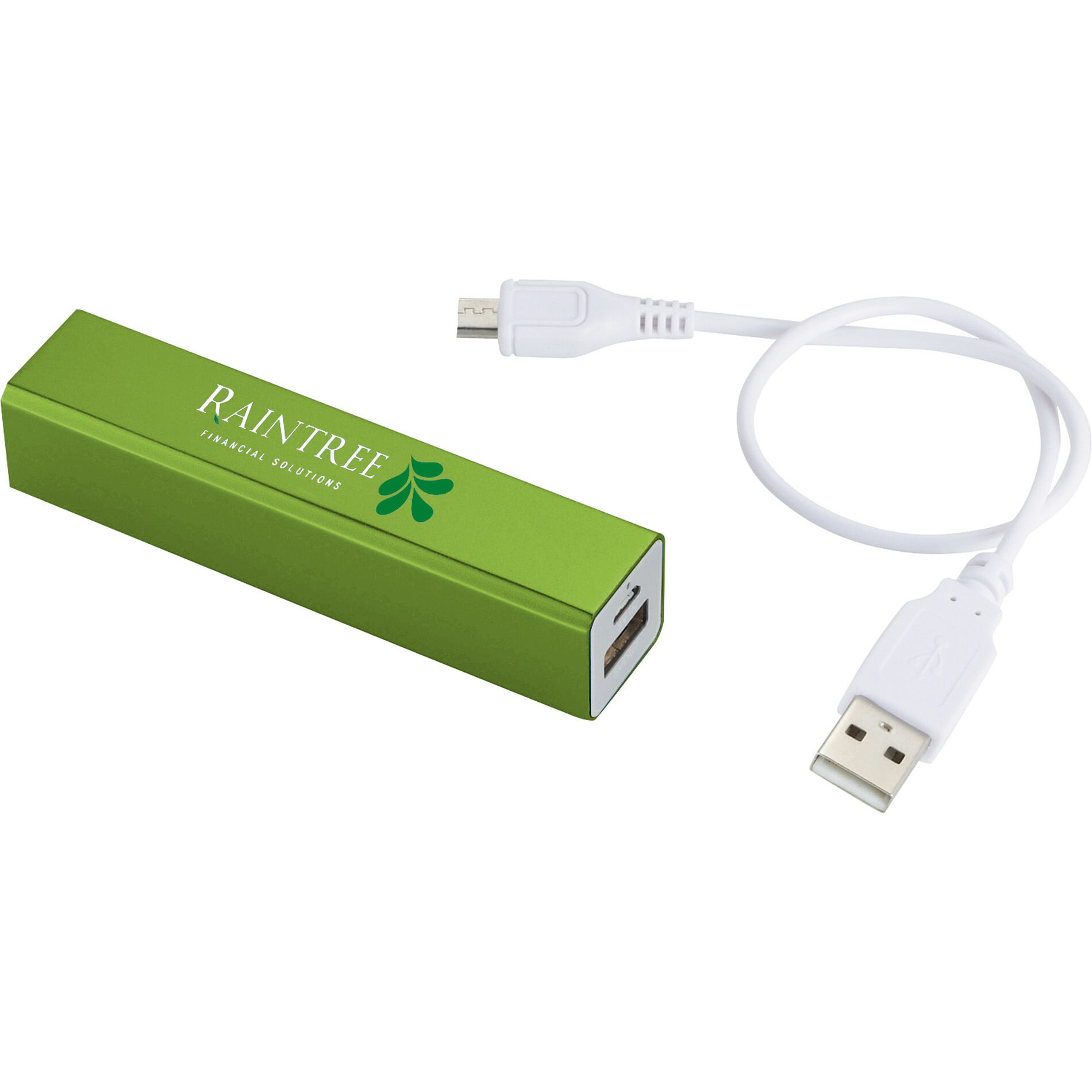 Custom Branded Jolt 2,200 mAh Power Bank - Lime