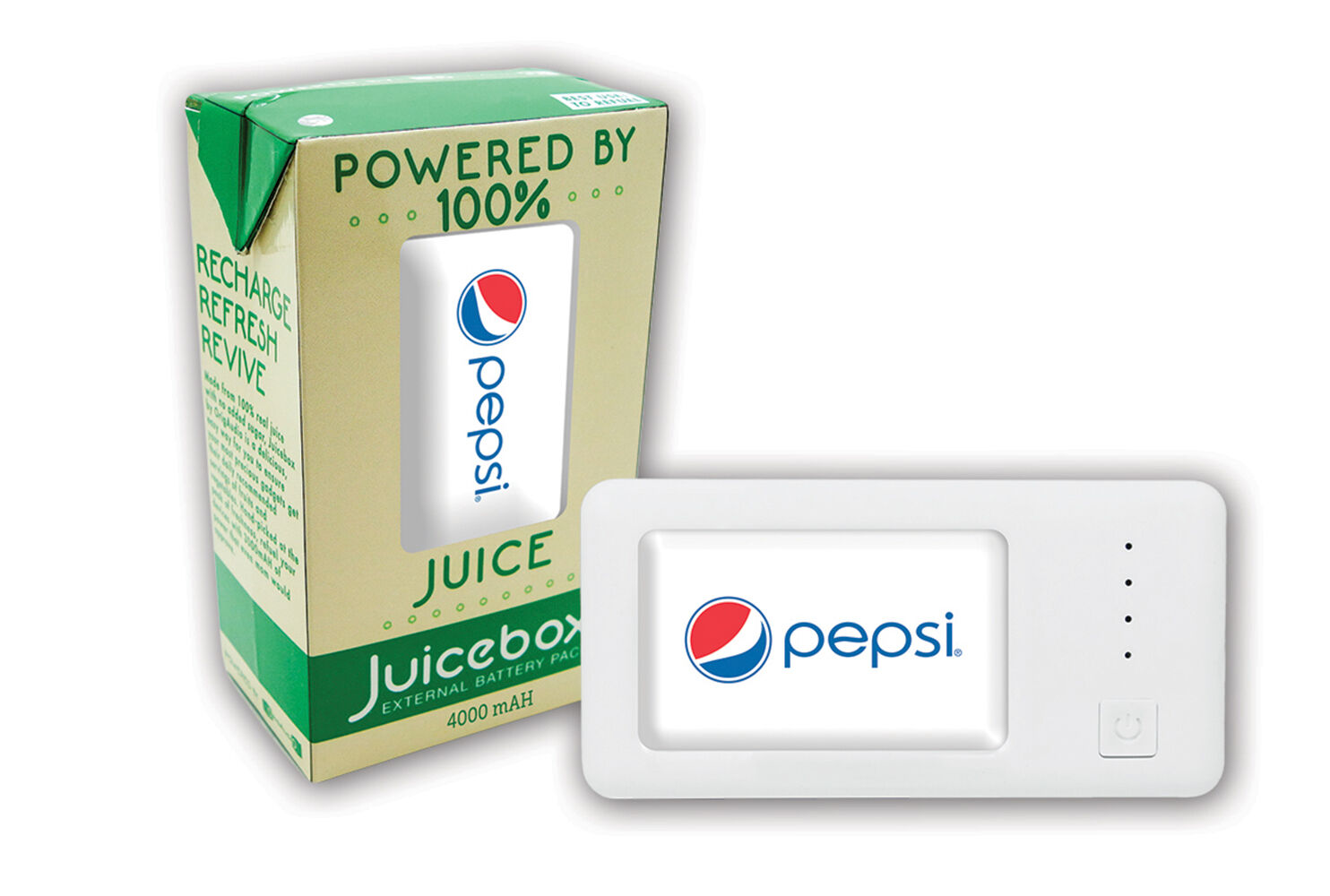 Branded Juicebox Power Bank White