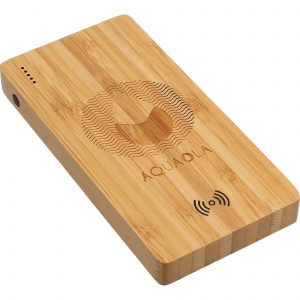 Branded Plank 5000 mAh Bamboo Wireless Power Bank Wood