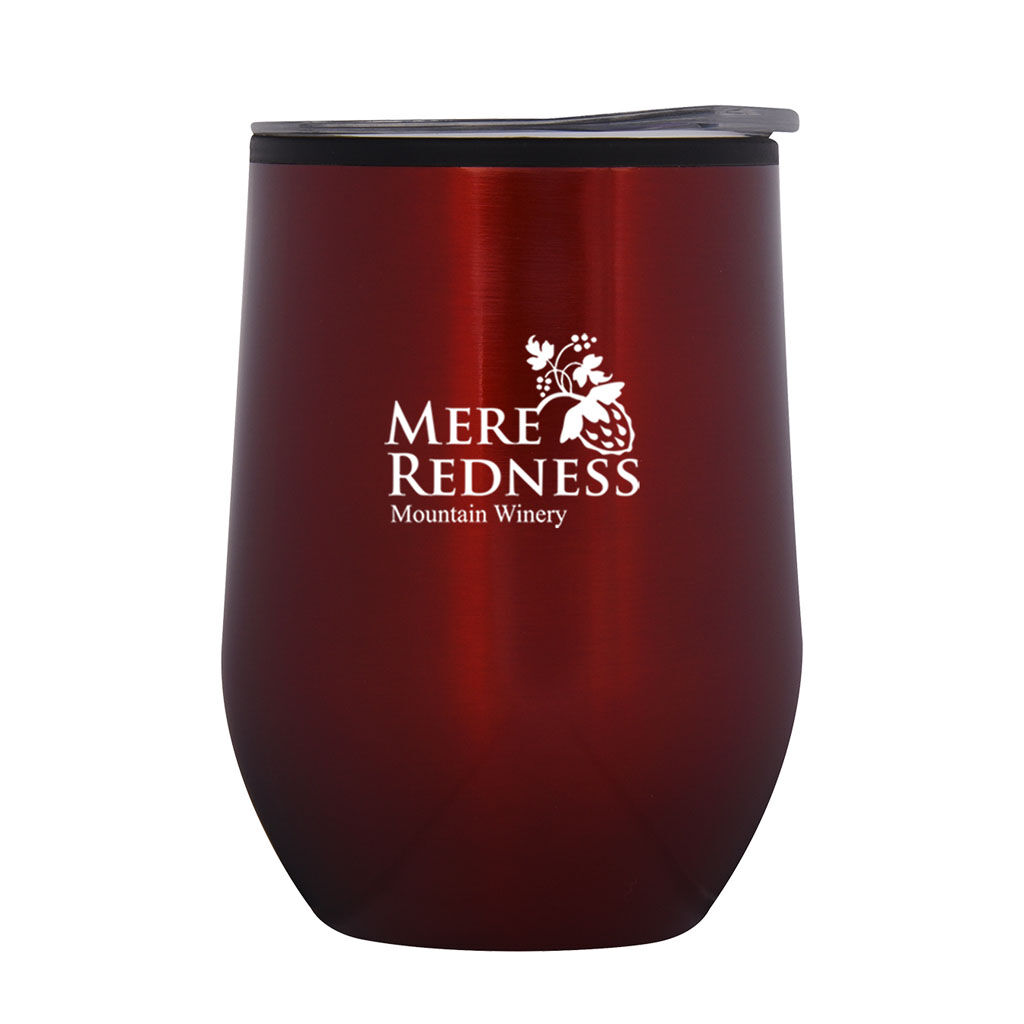 Branded 12 oz Napa Stemless Wine Cup Red