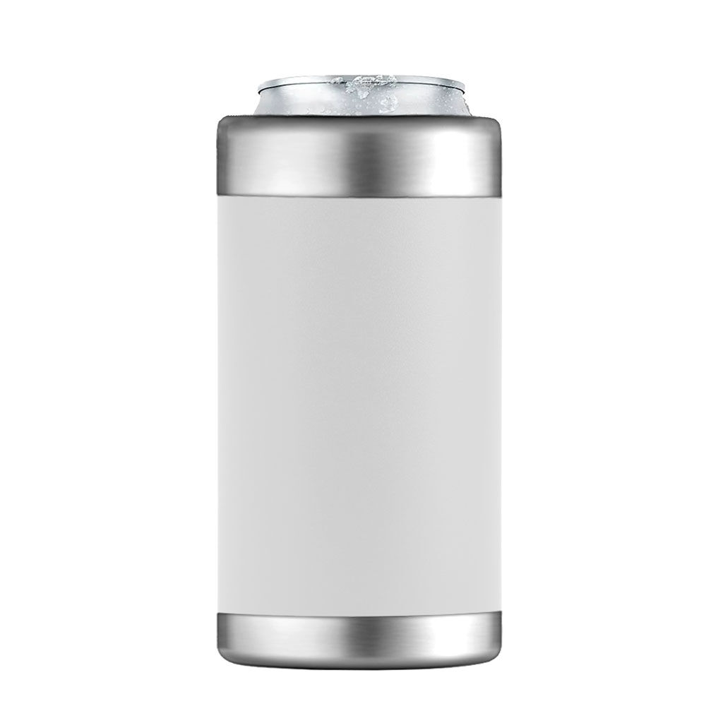 Branded 12 oz Tempercraft Can Cooler White