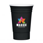 Branded 16 oz Party Cup Black