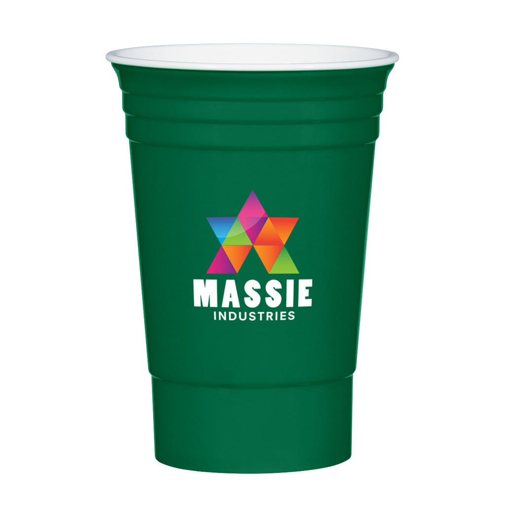 Branded 16 oz Party Cup Forest Green