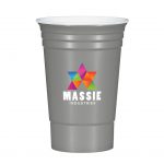 Custom Branded 16 oz Party Cup - Metallic Gray