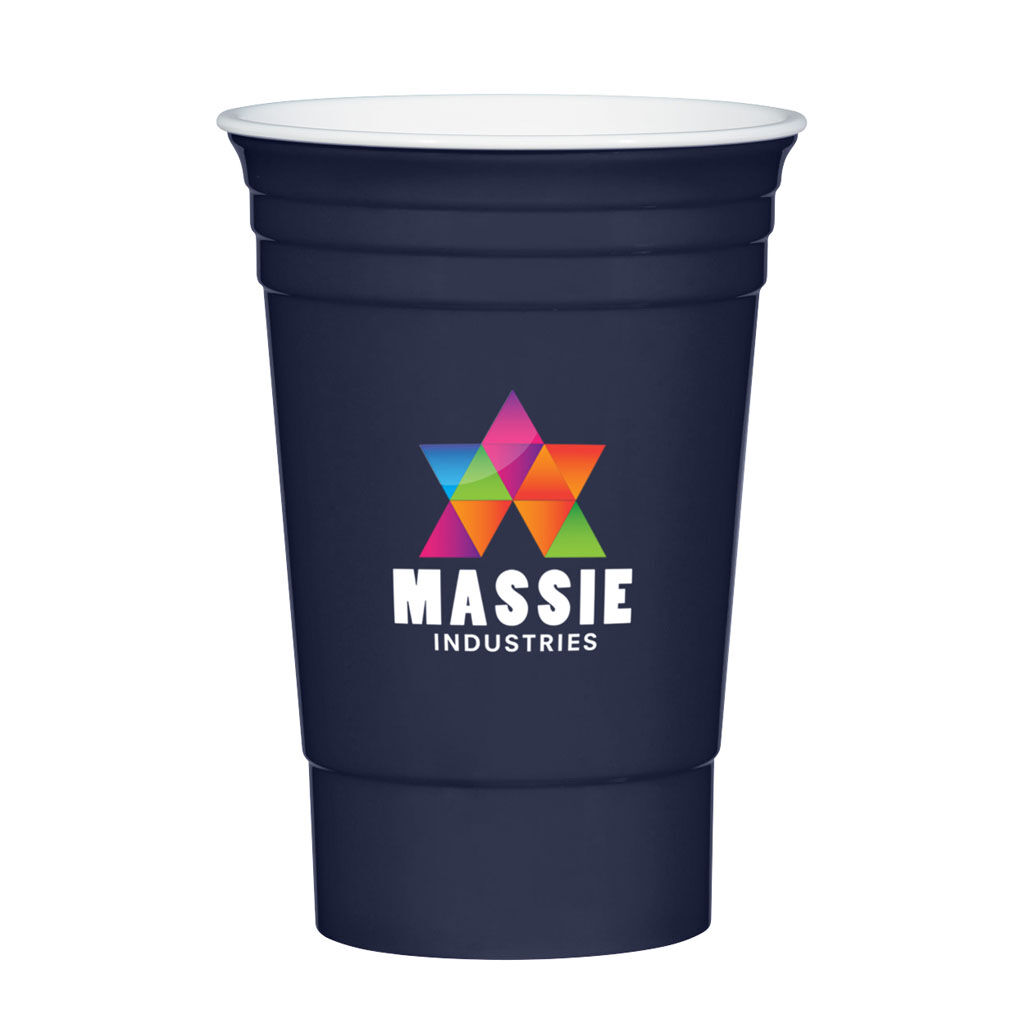 Custom Branded 16 oz Party Cup - Navy