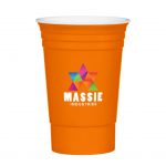 Custom Branded 16 oz Party Cup - Neon Orange