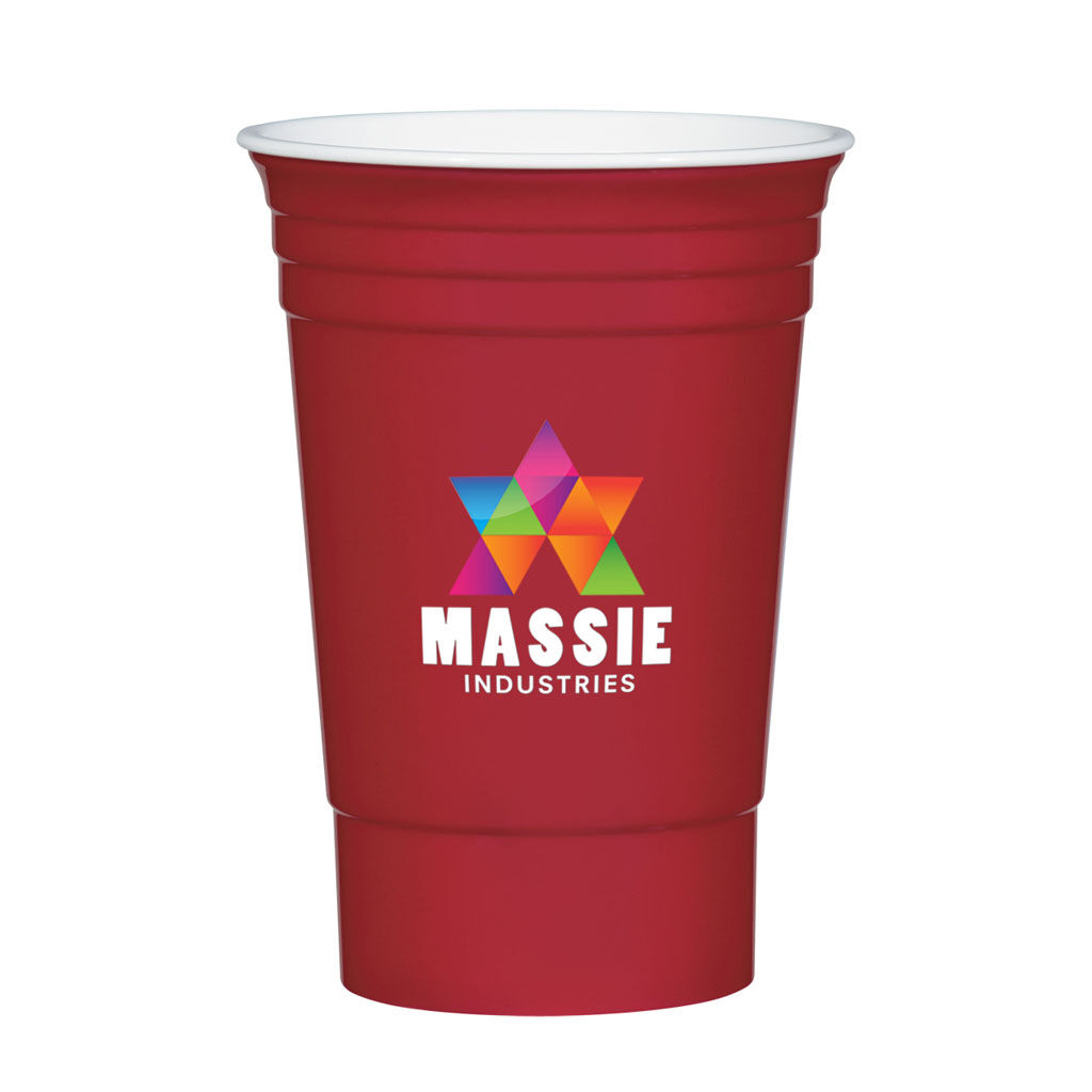 Custom Branded 16 oz Party Cup - Red