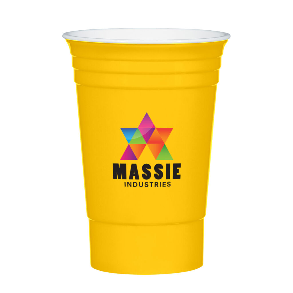 Branded 16 oz Party Cup Yellow