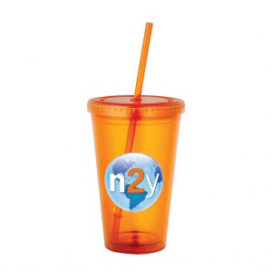 Branded 16 oz Sedici Tumbler Orange