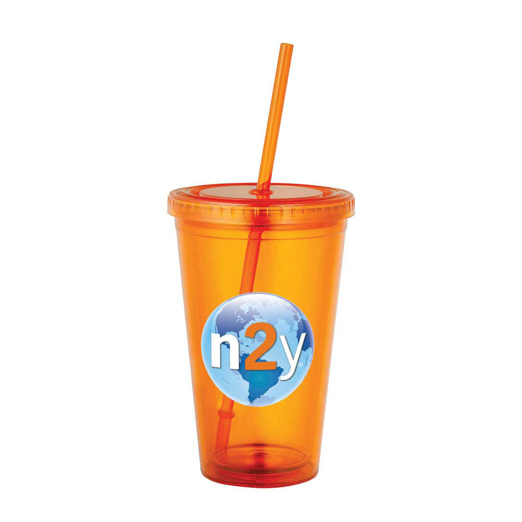 Branded 16 oz Sedici Tumbler Orange