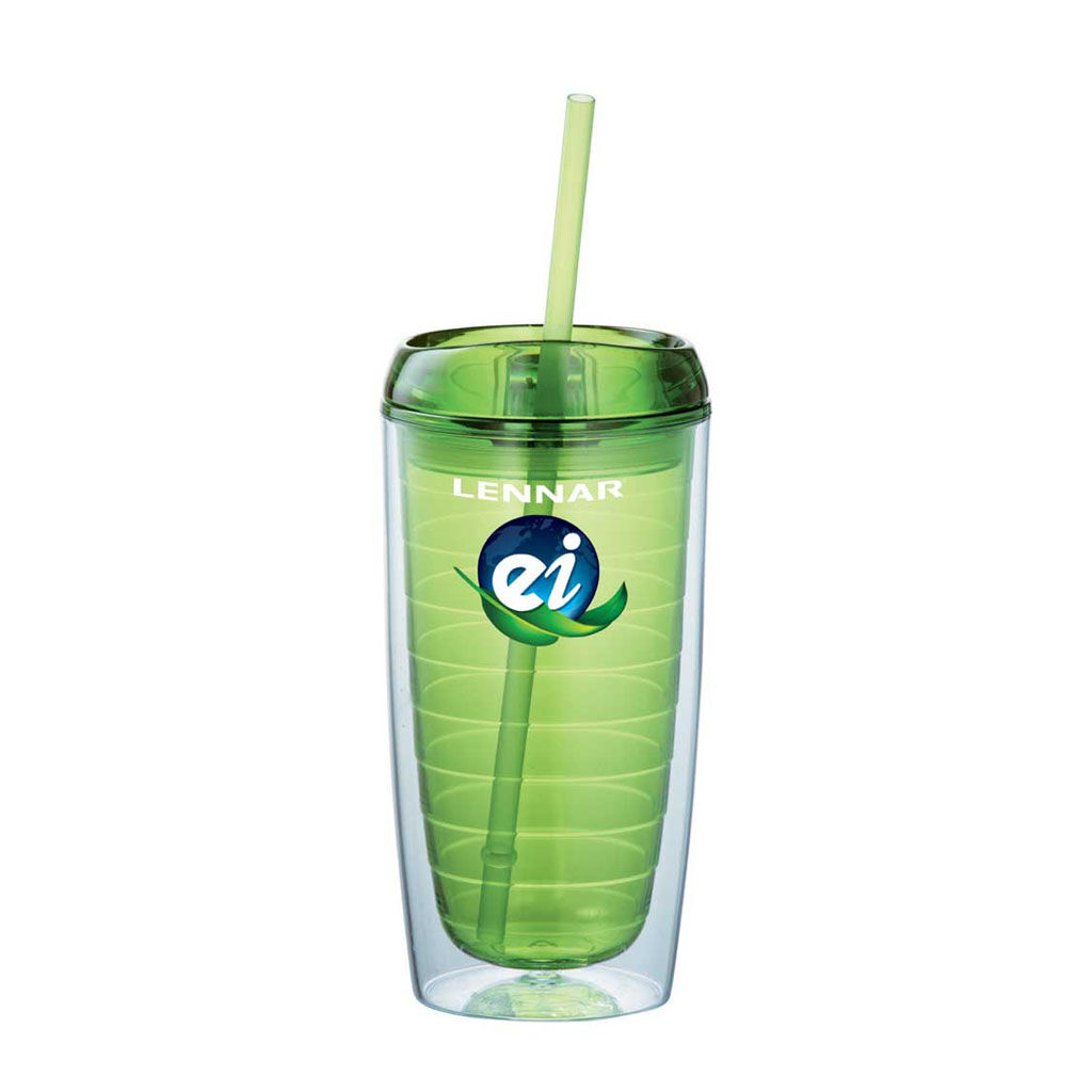 Custom Branded 16 oz Vortex Tumbler - Green