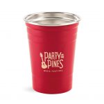 Custom Branded 17 oz Party Time Stainless Tumbler - Red