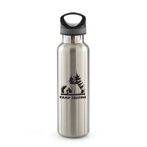 Branded 20 oz Basecamp Tundra Bottle Silver